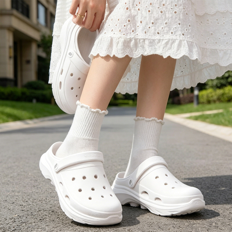 Women Shoes Skechers - Skechers 여성용 슬리퍼, 가볍고 부드러운 미끄럼