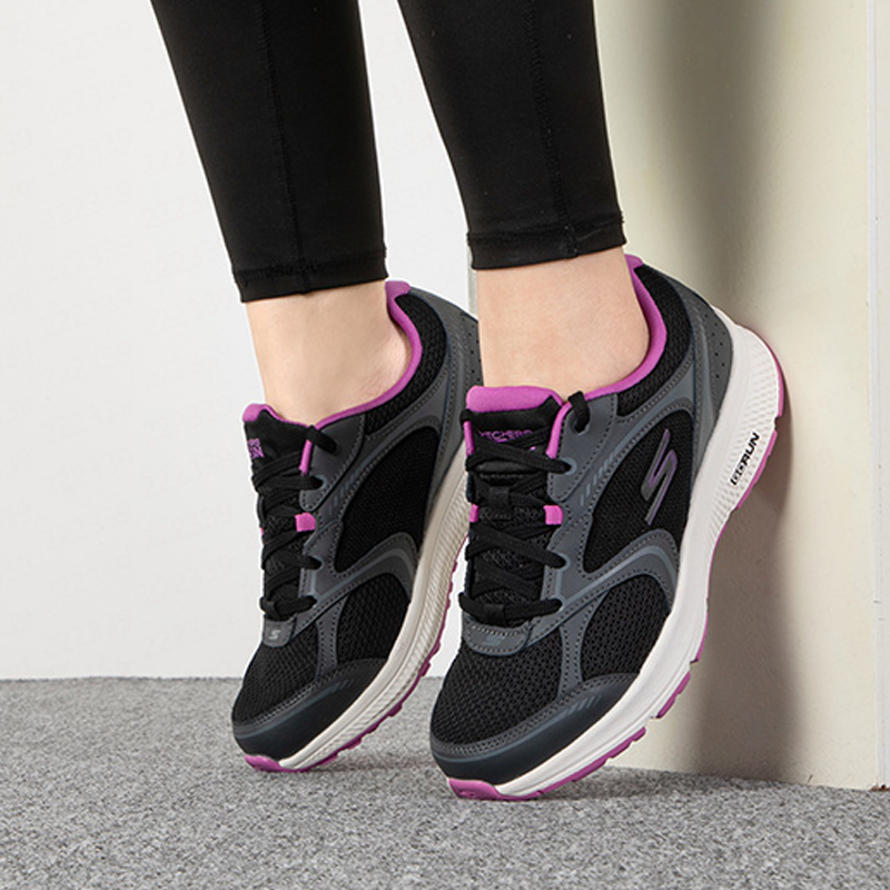 Women Shoes Skechers - 여성 스케쳐스 128280-BKPR 블랙 퍼플 메쉬
