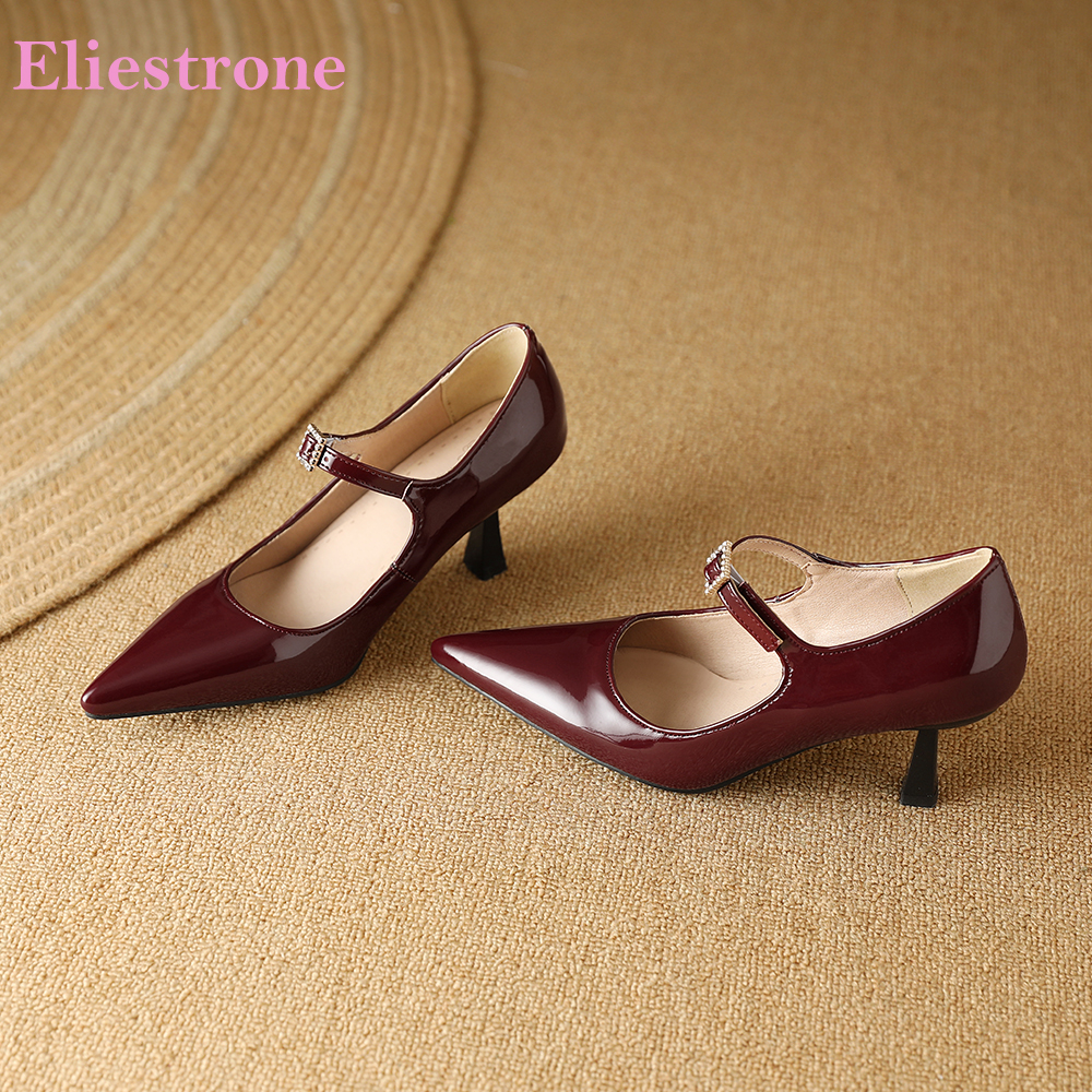 Women'S Shoes In Size 12 - 새로운 봄 광택 블랙 레드 여성