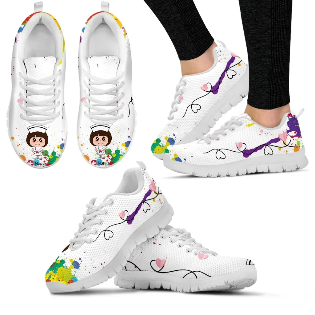 Women'S Shoes Nursing - 화이트 간호사 소녀 사랑 패턴 여성