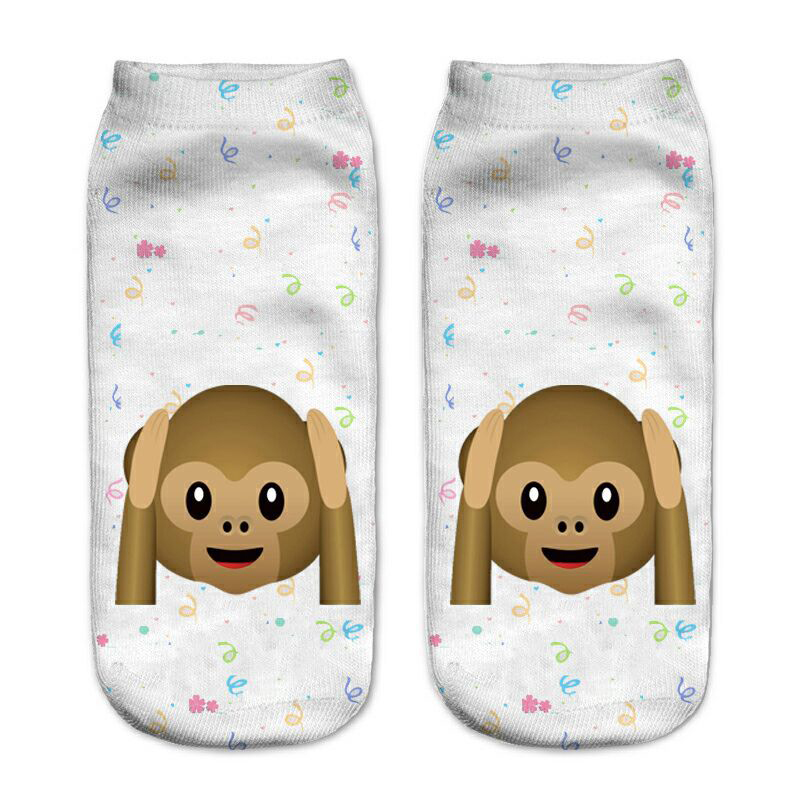 Women Shoes Us To Eu - 패션 귀여운 유니섹스 3D 인쇄 원숭이