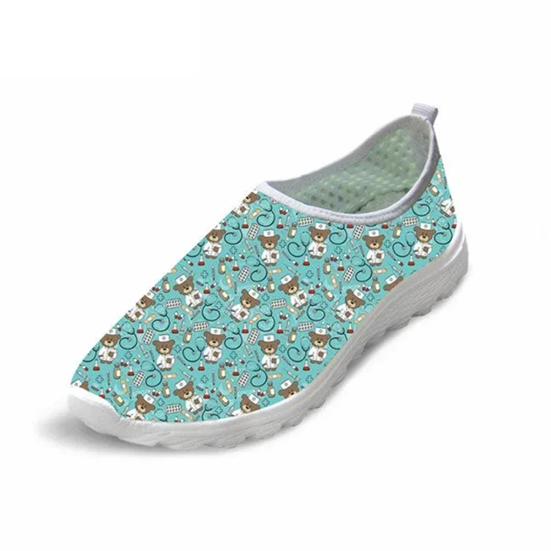 Women'S Shoes Nursing - 여름 여성 슬립온 플랫 슈즈 간호