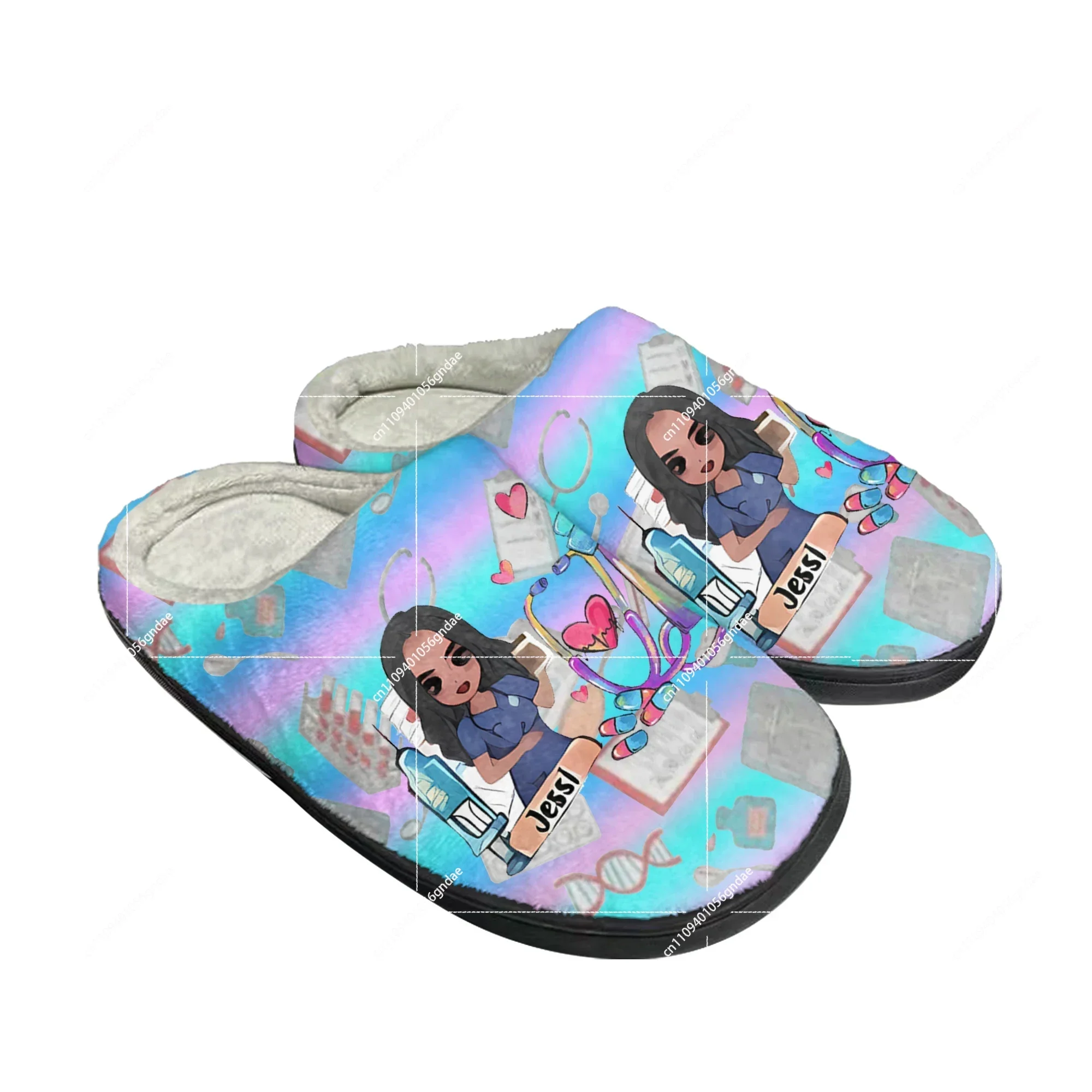 Women'S Shoes Nursing - 귀여운 만화 간호사 홈 코튼 슬리퍼
