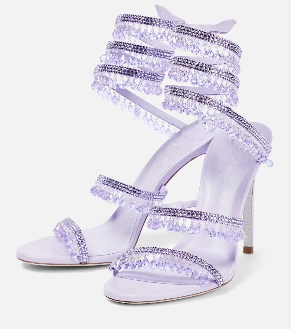 섹시한 그린 크리스탈 프린지 스틸레토 샌들 여성용 라운 - Ankle Strap Heels 리뷰 및 가격