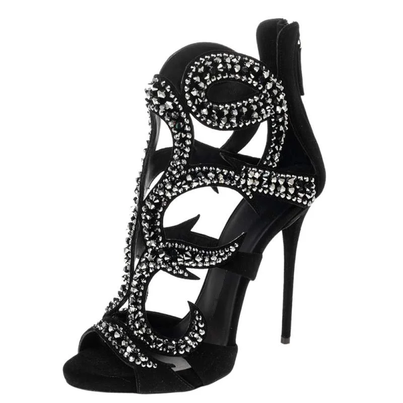 반짝이는 크리스탈 혼합 색상 스틸레토 샌들 섹시한 라운 - Women Shoes Zipper 리뷰 및 가격