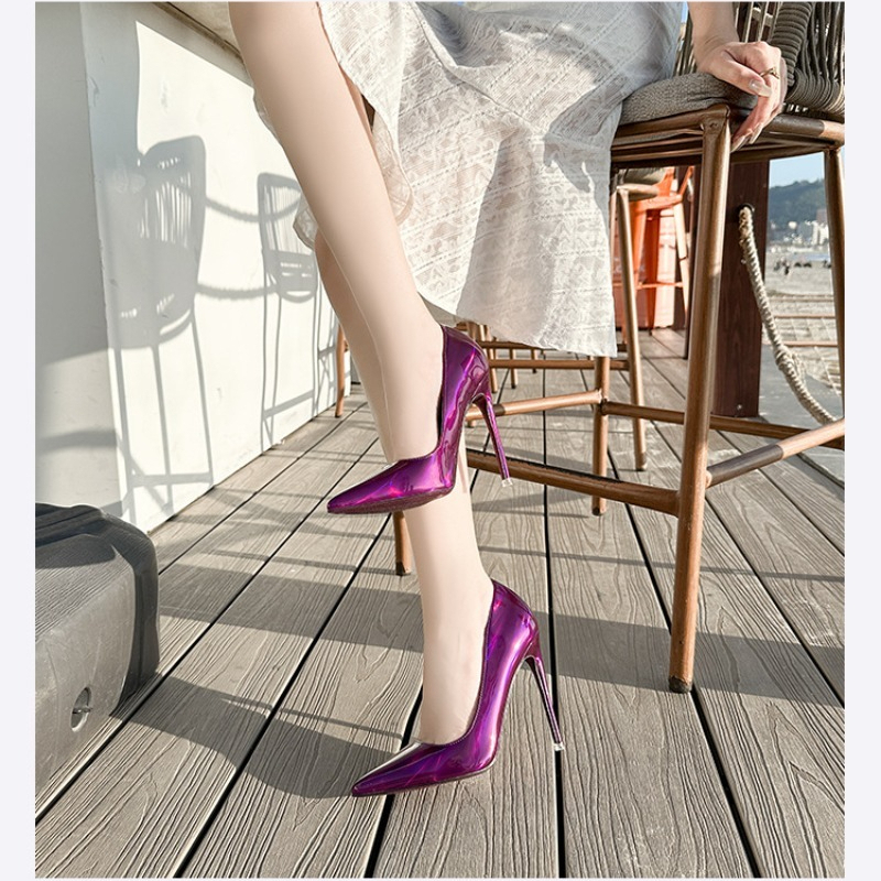 여성용 메탈릭 페이턴트 스틸레토 힐 펌프스 포인티드 토 - Women Shoes Us To Eu 리뷰 및 가격