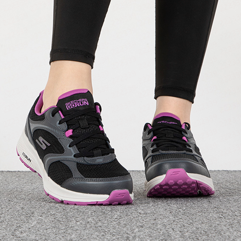 여성 스케쳐스 128280-BKPR 블랙 퍼플 메쉬 러 - Women Shoes Skechers 리뷰 및 가격