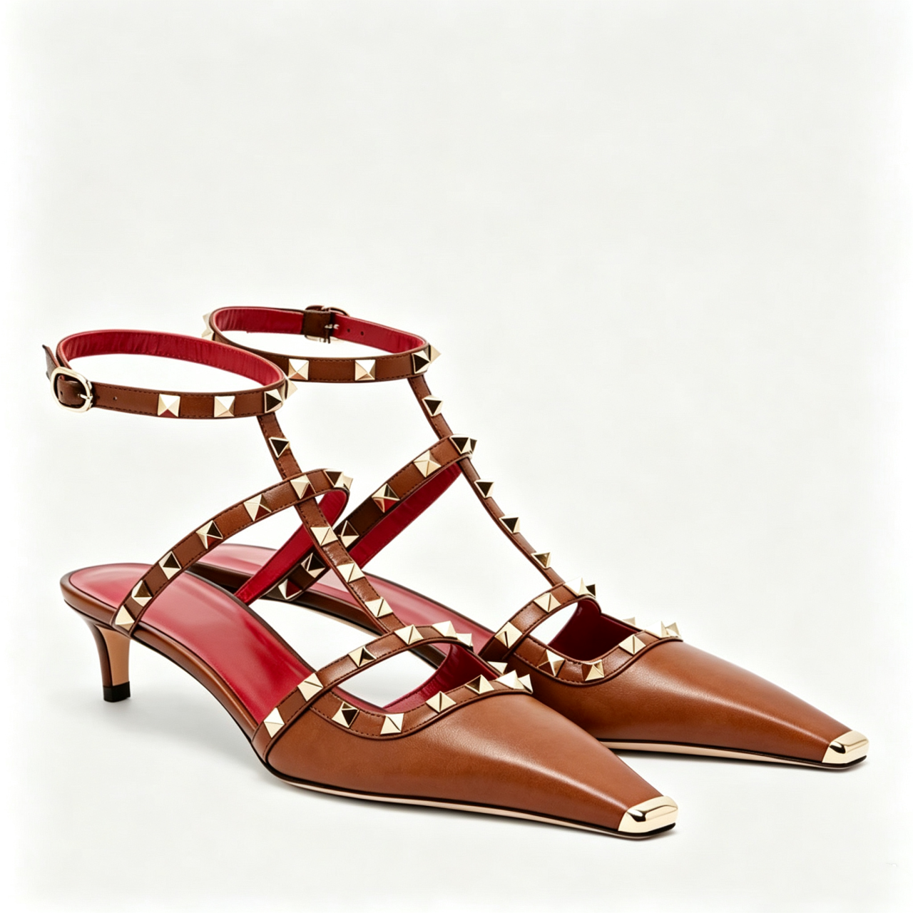 유럽과 미국 여성용 리벳 로우힐 스퀘어토 스틸레토 샌들 - Platform Mule Heel 리뷰 및 가격
