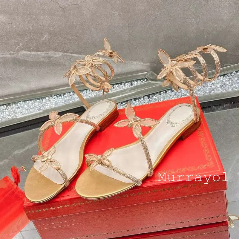 뱀 모양의 탄성 스트랩 샌들 여성 라인스톤 꽃 장식 플 - Women'S Shoes In Size 12 리뷰 및 가격