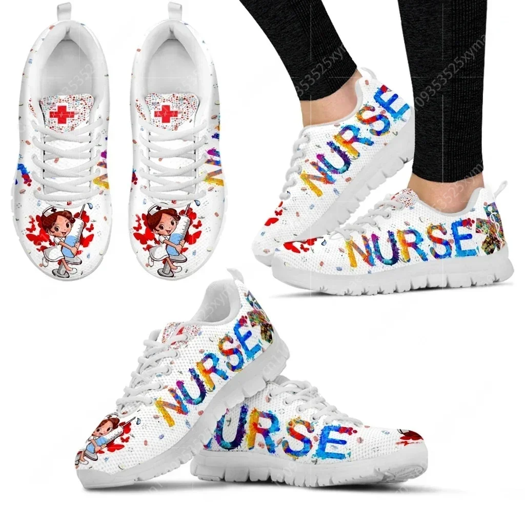맞춤 제작 귀여운 병원 만화 간호사 패턴 스니커즈 여성 - Women'S Shoes Nursing 리뷰 및 가격