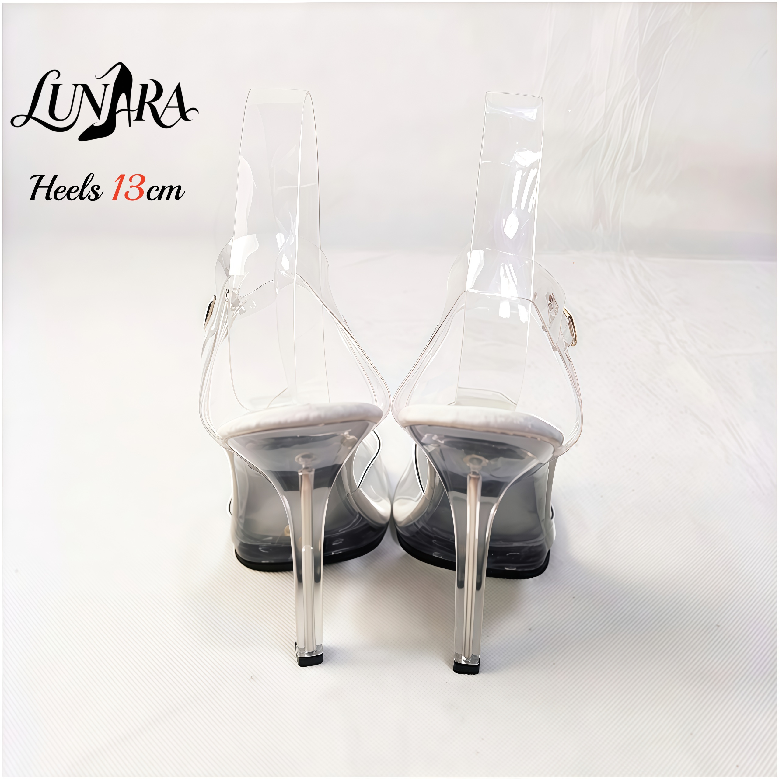 13cm 투명 PVC 하이힐 샌들 실버 PU 토캡 오픈 - Ankle Strap Heels 리뷰 및 가격