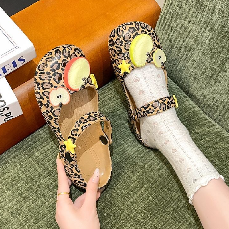 레트로 레오파드 프린트 발레 홀 슈즈 여성용 새 여름  - Women'S Shoes Water Resistant 리뷰 및 가격