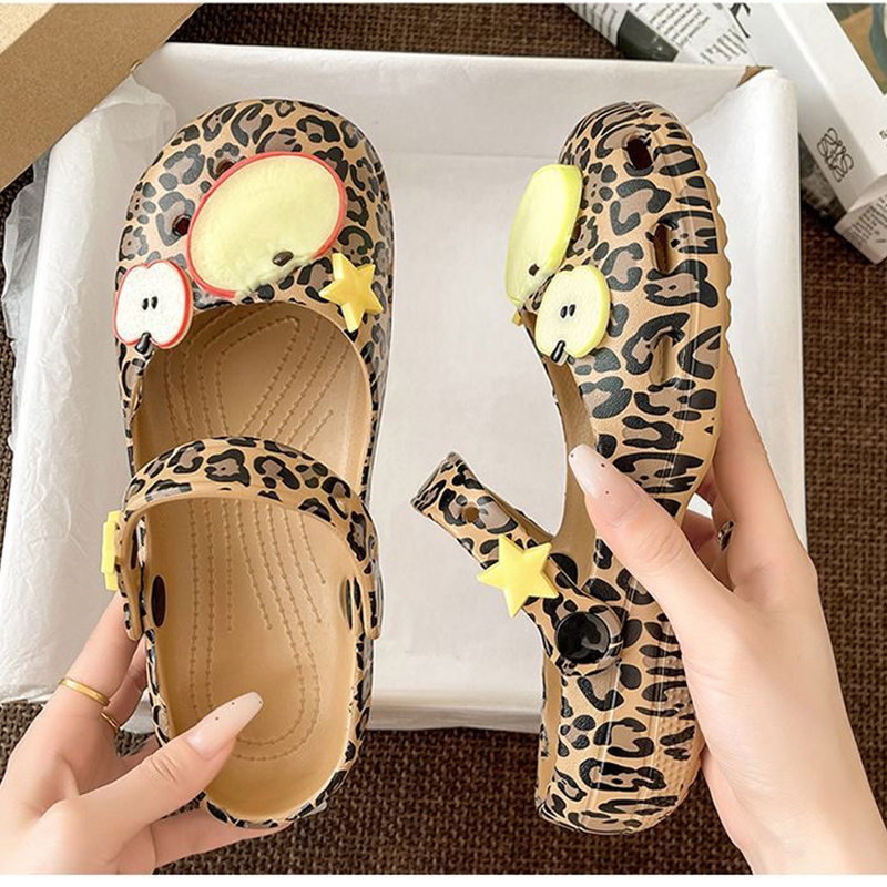 레트로 레오파드 프린트 발레 홀 슈즈 여성용 새 여름  - Women'S Shoes Water Resistant 리뷰 및 가격