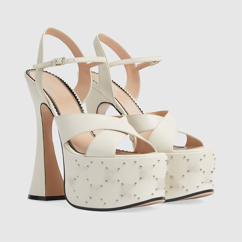여성 패션 화이트 블랙 버클 하이힐 샌들, 섹시한 방수 - Women'S Shoes Water Resistant 리뷰 및 가격
