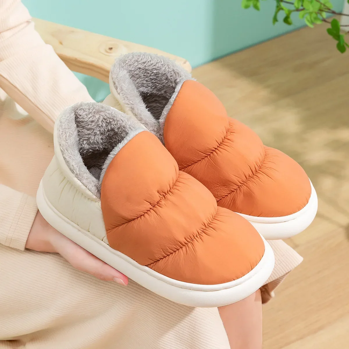 여성 남성 슬리퍼 겨울 다운 천 방수 실내 실외 따뜻한 - Women'S Shoes Water Resistant 리뷰 및 가격