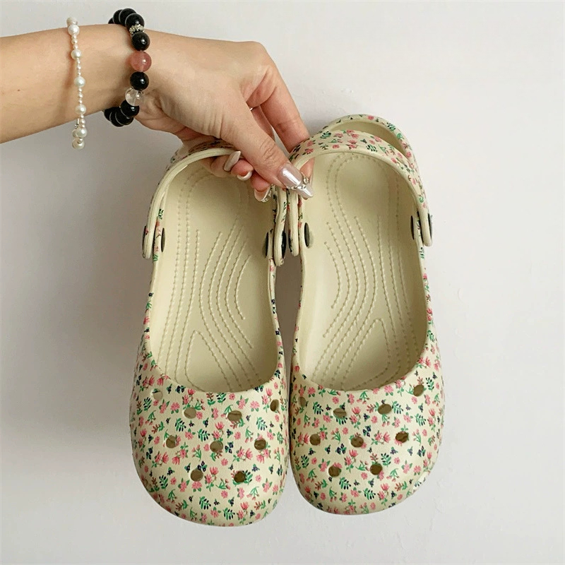 새로운 여름 꽃무늬 소녀 발레 샌들 EVA 클로그 여성 - Women'S Shoes Water Resistant 리뷰 및 가격