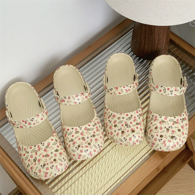 새로운 여름 꽃무늬 소녀 발레 샌들 EVA 클로그 여성 - Women'S Shoes Water Resistant 리뷰 및 가격