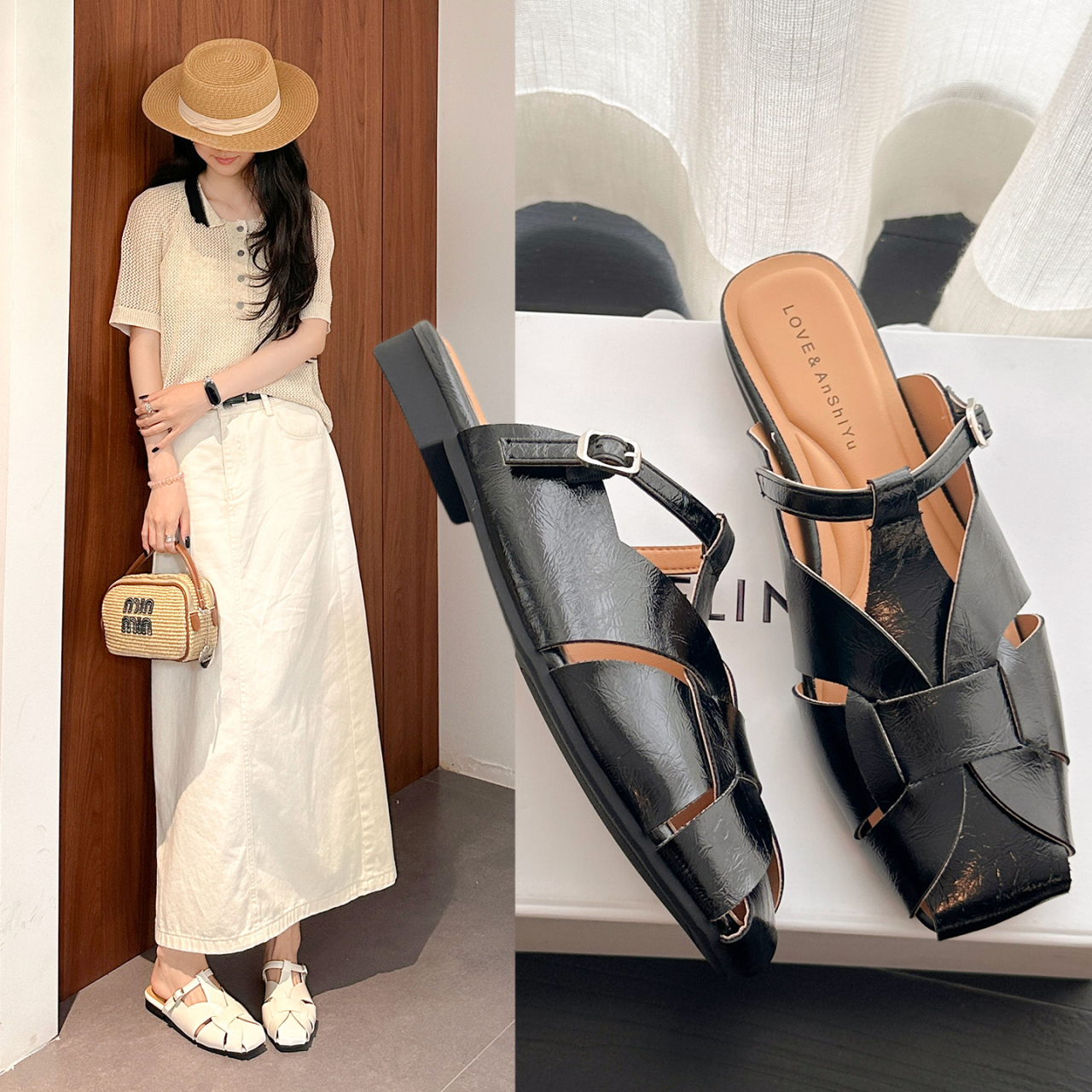 프랑스 스타일 여성용 직조 뮬 2026 여름 스퀘어 토 - Women Shoes Us To Eu 리뷰 및 가격