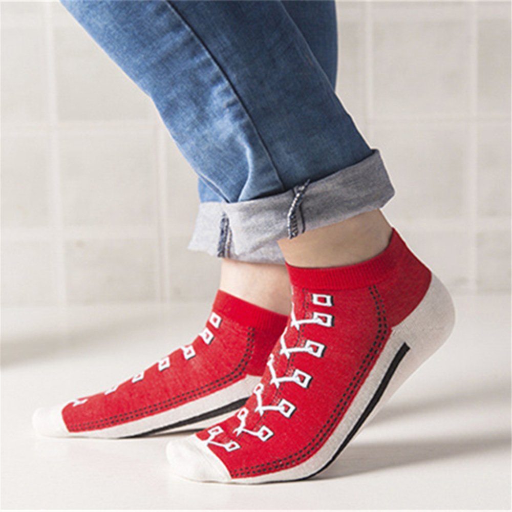 새로운 여성 해피 펀 아트 캔버스 신발 패턴 양말 남성 - Women Shoes Us To Eu 리뷰 및 가격