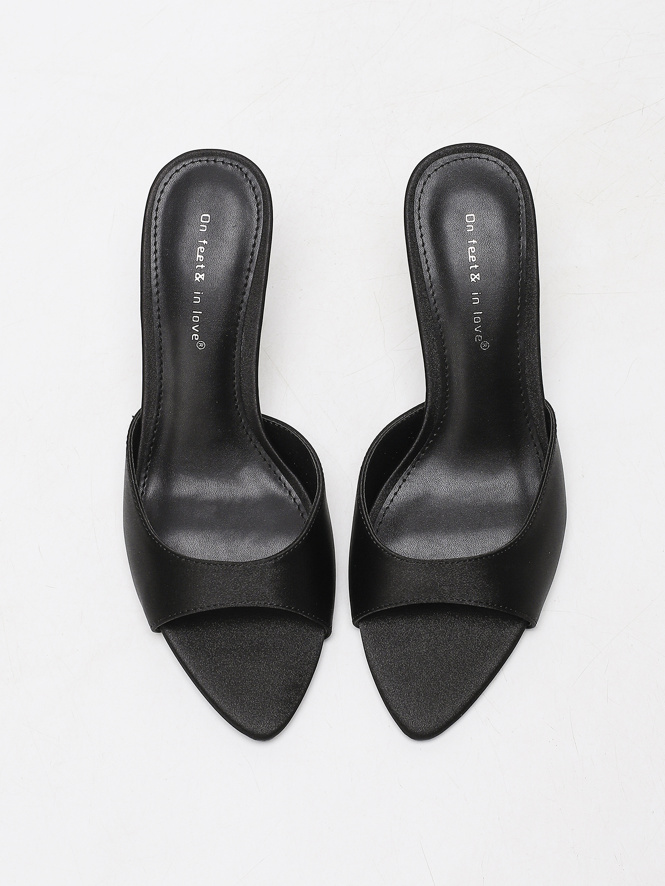 여성용 새틴 포인티드 토 스틸레토 힐 뮬, 슬립온 오픈 - Platform Mule Heel 리뷰 및 가격