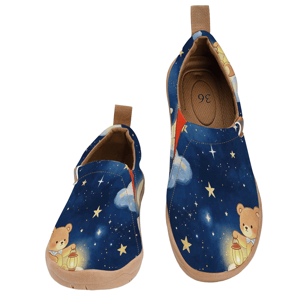 여성용 와이드 토 박스 별이 빛나는 하늘 달 곰 토끼  - Women'S Shoes With Wide Toe Box 리뷰 및 가격