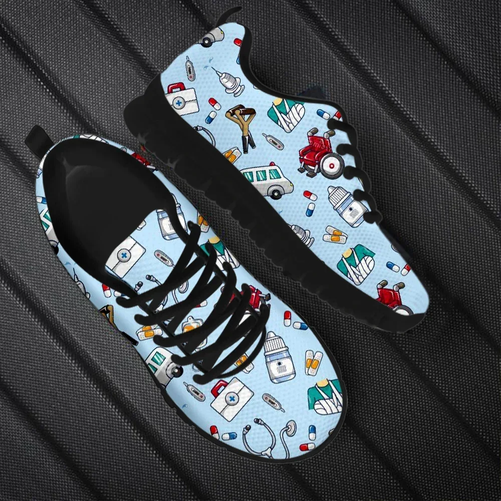봄 간호사 플랫 슈즈 여성 귀여운 만화 간호사 프린트  - Women'S Shoes Nursing 리뷰 및 가격