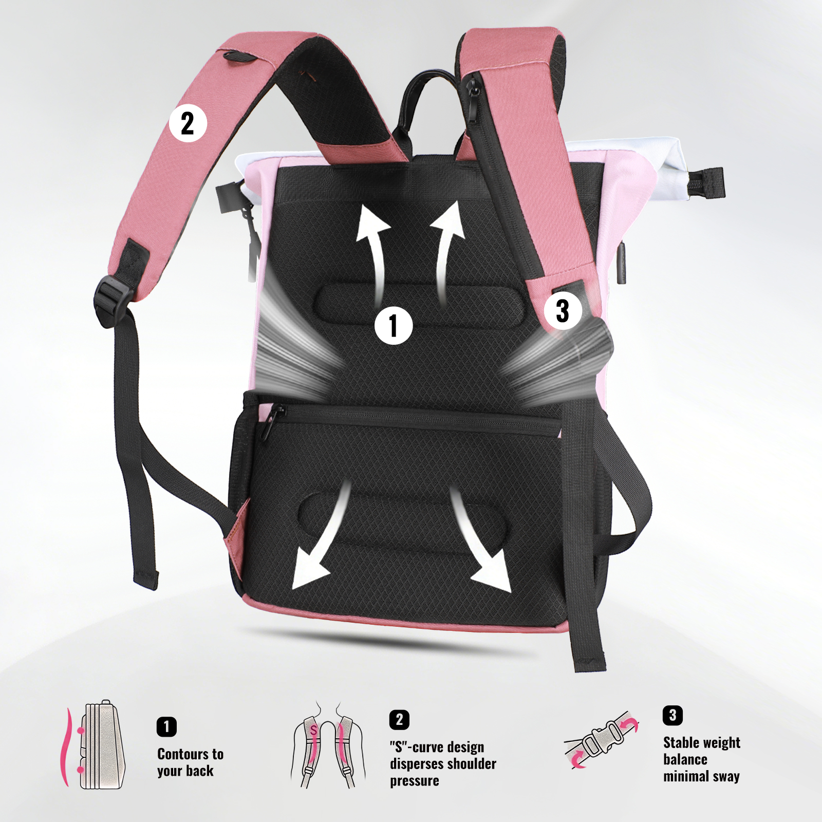 영웅적인 기사 캐주얼 여행 백팩 롤탑 도난 방지 여성  - Women Shoes Zipper 리뷰 및 가격